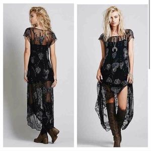 Free People Beaded Sheer Dress